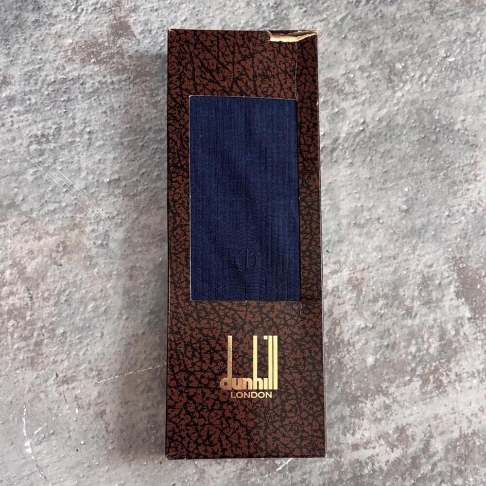 Vintage Dunhill Blue Dress Socks. NOS Made in Japan. Size 8